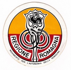 Regione Romagna - adesivo diametro 10 cm